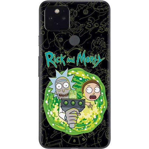 Adult Swim Rick and Morty Portal Travel Google Pixel 5 Skin
